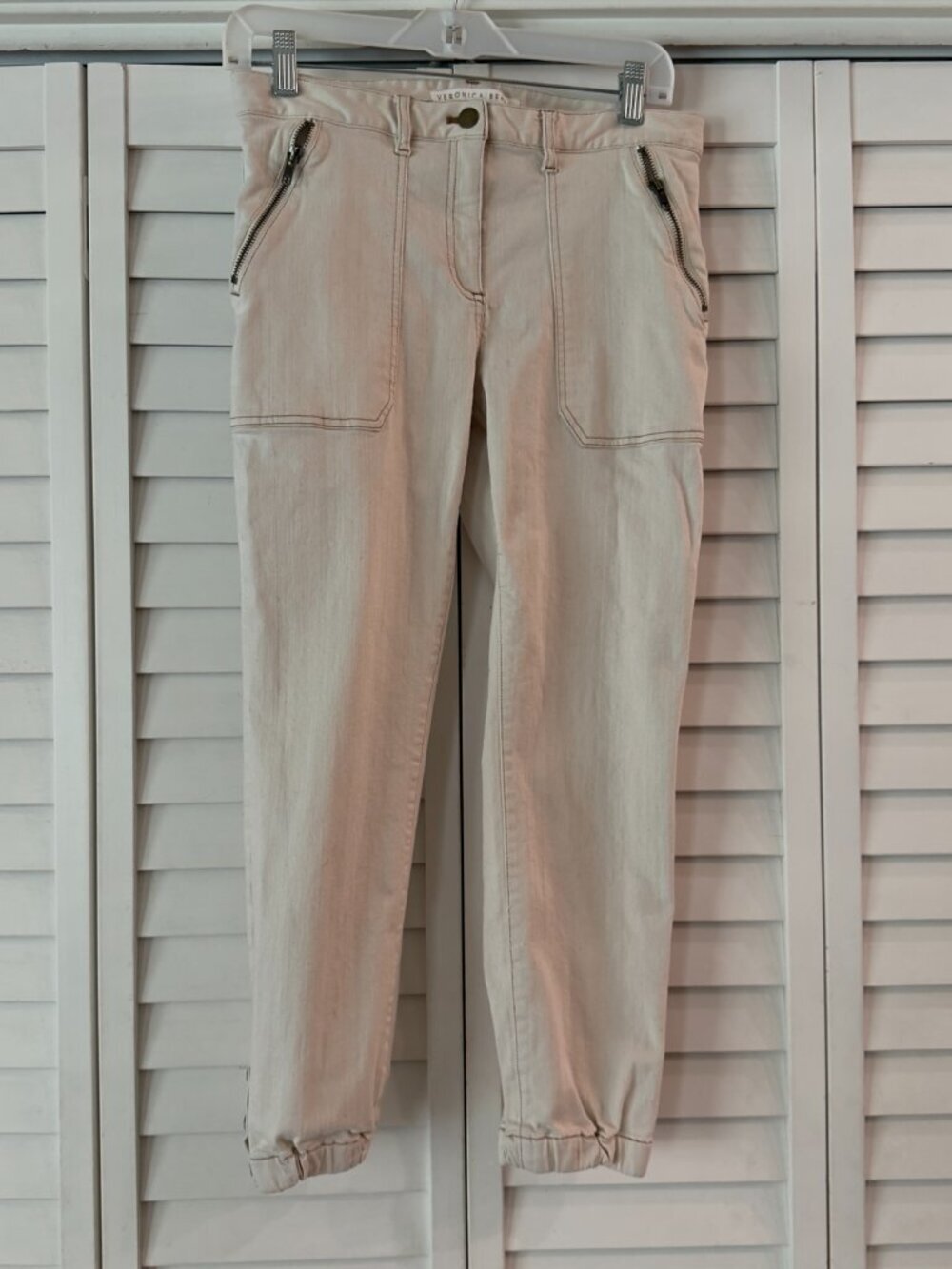 VERONICA BEARD Cardiff Cropped Denim Cargo Pants Jeans - Size 6